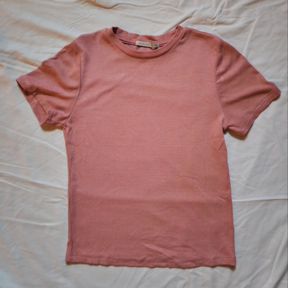 Active USA Women's Short Sleeve Top Tee (Large)